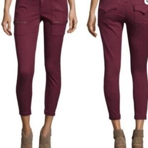 Joie Park skinny pants, burgundy